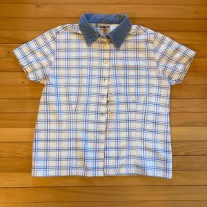 Vintage denim/plaid shirt, xs/s